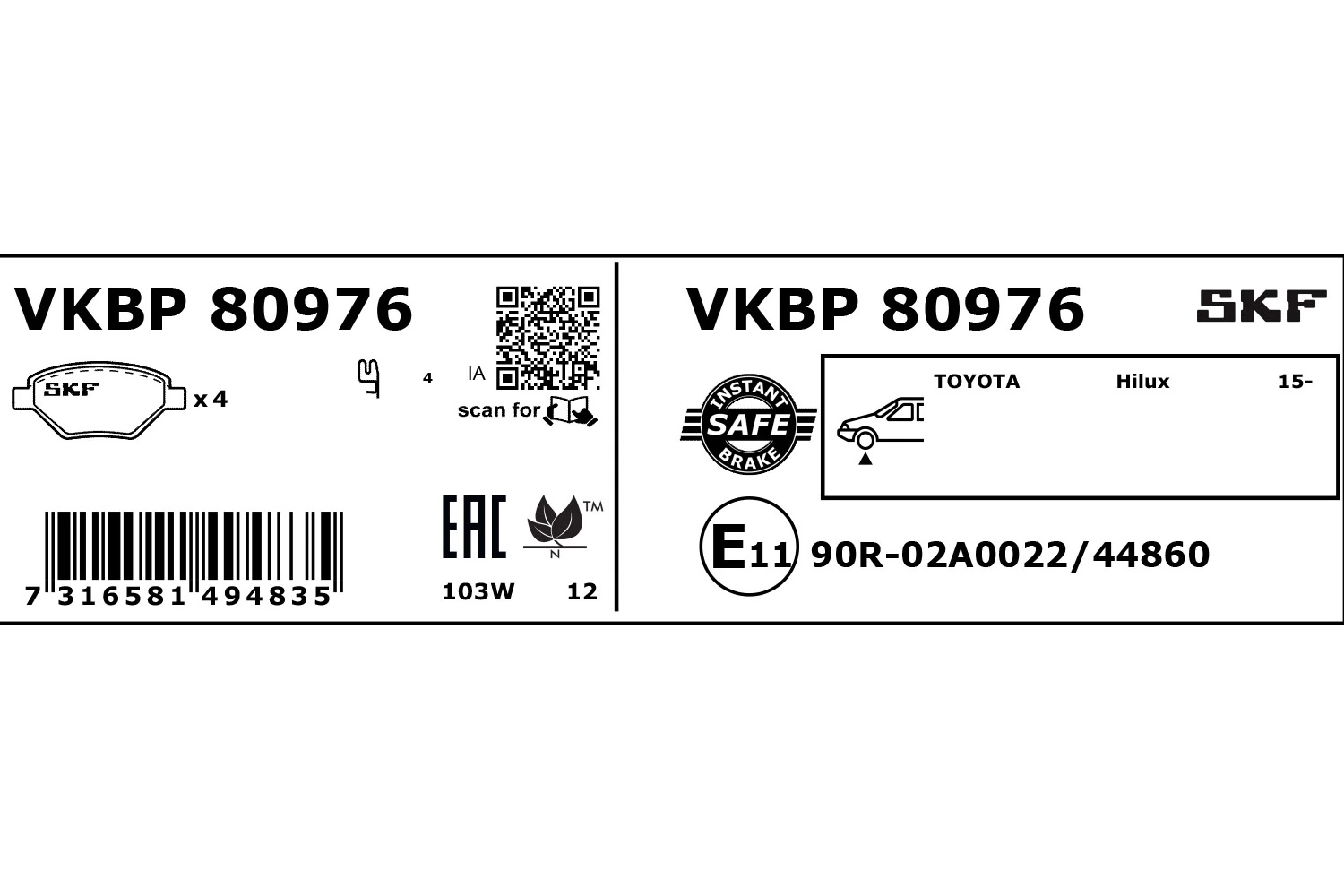 VKBP80976 SKF
