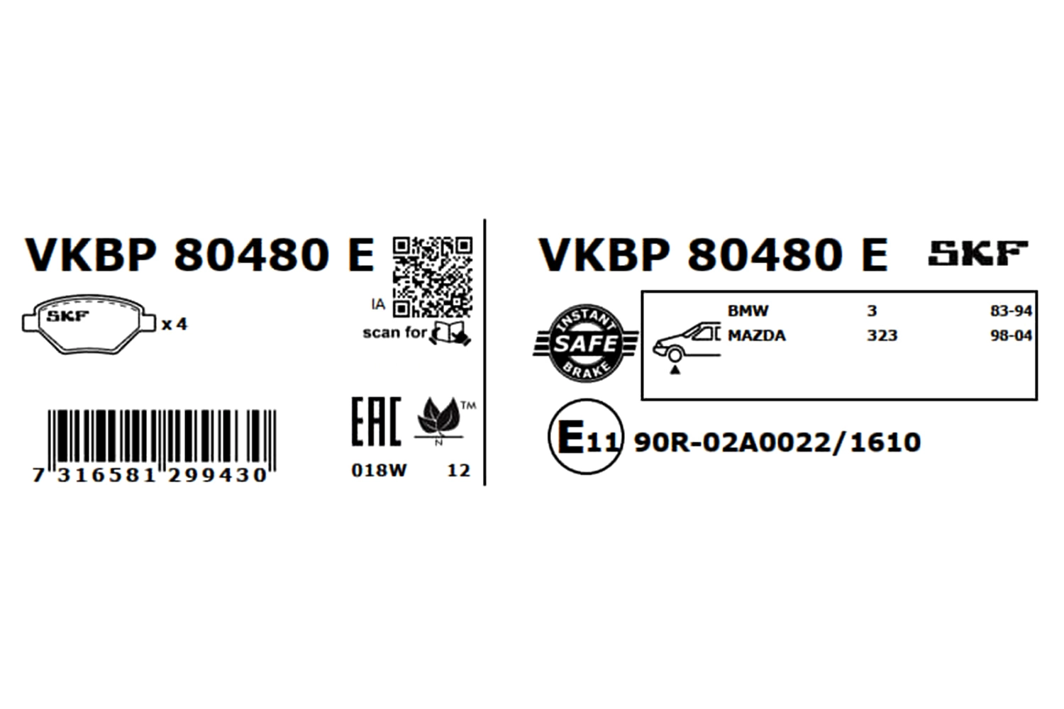 VKBP80480E SKF