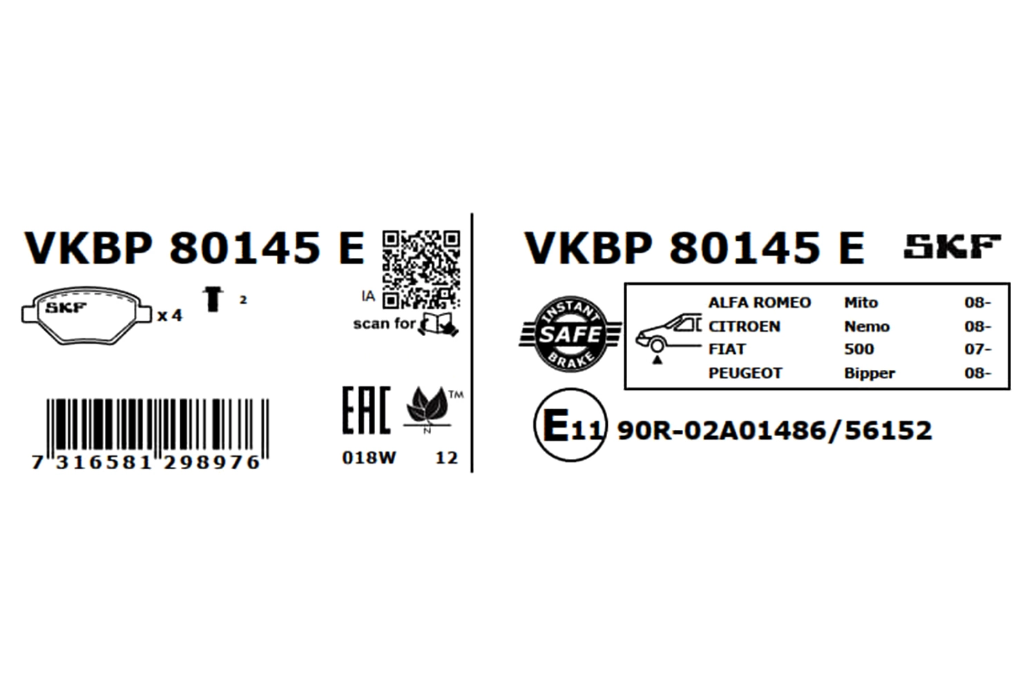 VKBP80145E SKF