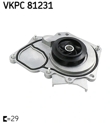 VKPC81231 SKF Bomba refrigerante coche