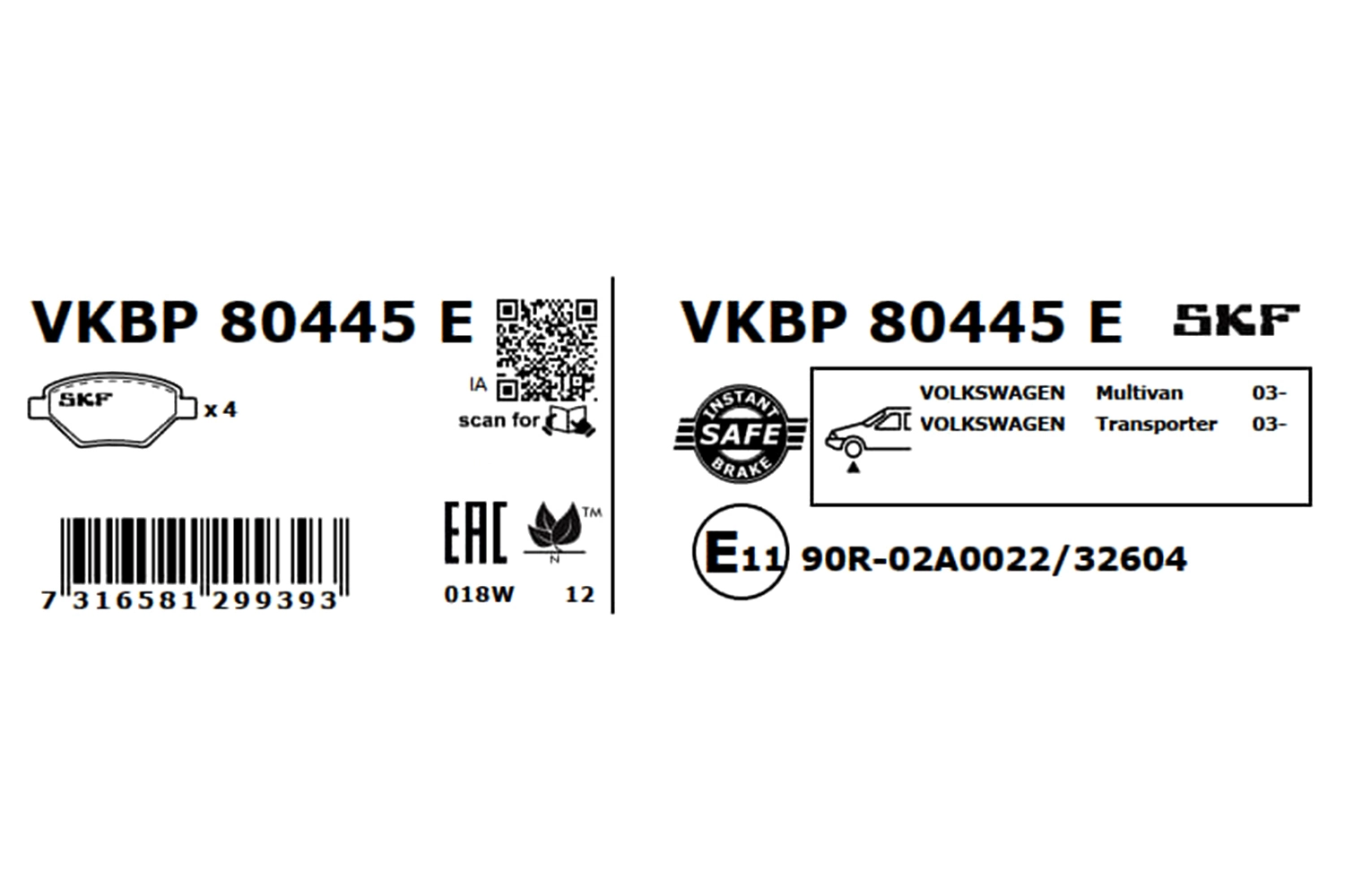 VKBP80445E SKF