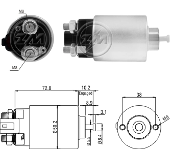 Solenoide arranque para KIA Sportage II JE