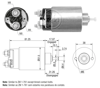 Solenoide de arranque Ford Escort '86 EXPRESS furgoneta (AVF) (1984 - 1990) precio, desde 54,63 USD
