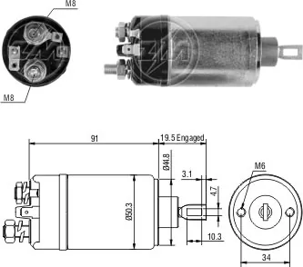  Solenoide de arranque Mazda 626 2