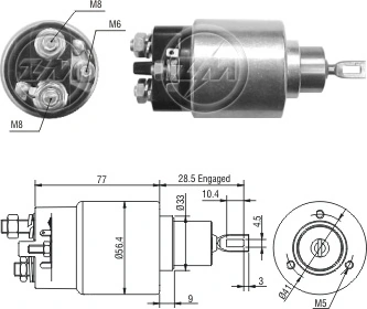 Solenoide de arranque para SsangYong Actyon QJ