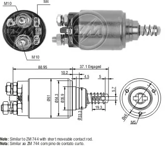 39023970 Nissan/Infiniti Solenoide arranque