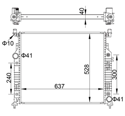 Refrigeración del motor para Mercedes ML/GLE  W164