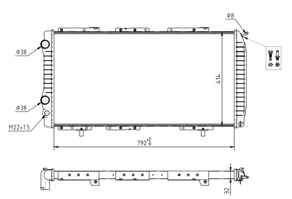 Refrigeración del motor para Citroen Jumper  244