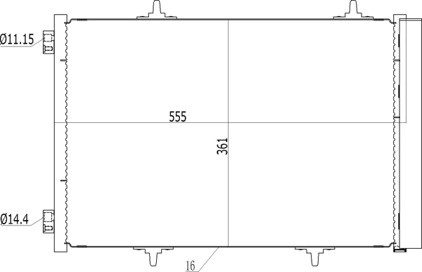 2316K8C3 Polcar Radiador de aire acondicionado