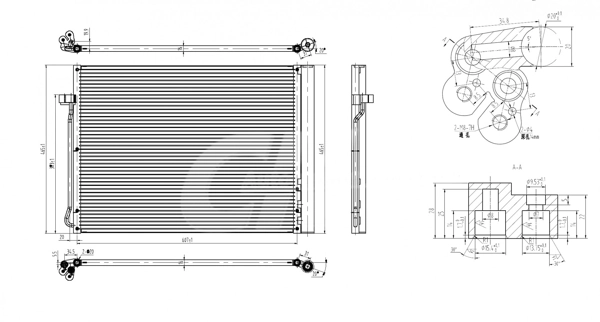 Radiador de aire acondicionado para BMW X5  E70