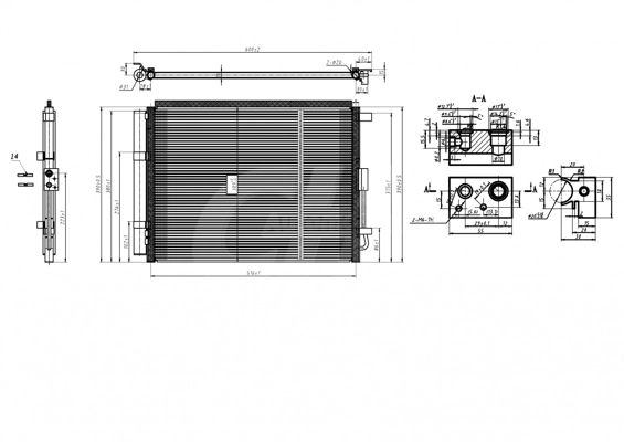Radiador de aire acondicionado para Hyundai I30  GDH