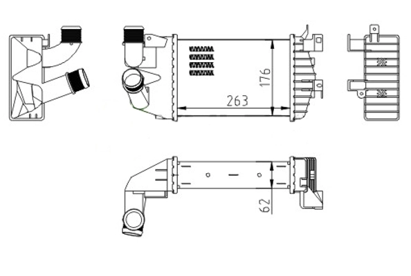 Enfriador de aire de admisión Opel Astra H