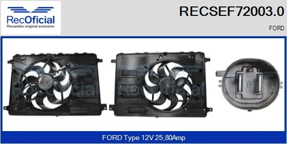 Comprar Ventilador eléctrico de refrigeración completo (motor y hélice) Ford Kuga I CBV a bajo precio