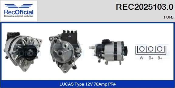 MAN139 Magneti Marelli Alternador de coche