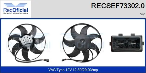 Comprar Ventilador eléctrico de refrigeración completo (motor y hélice) Volkswagen Transporter 70B, 70C, 7DB, 7DK, 70J, 70K, 7DC, 7DJ a bajo precio