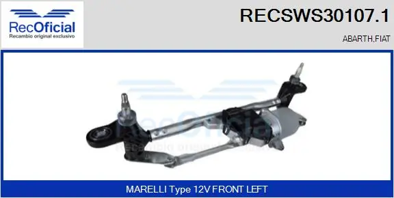 Comprar Trapezio del limpiaparabrisas Fiat 500  312 a bajo precio