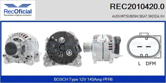Comprar Alternador Audi A8  4H2, 4H8, 4HC, 4HL a bajo precio