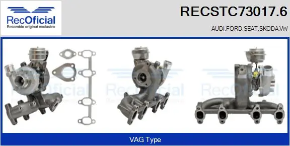 Turbocompresor para Seat Alhambra 7V8, 7V9