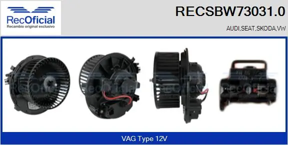 Ventilador de calefacción Volkswagen Golf VII desde 90,25 €