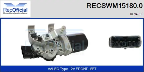 Comprar Motor del limpiaparabrisas Renault Kangoo II FW0 a bajo precio