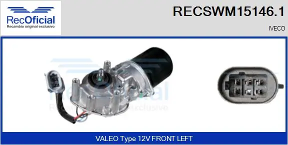Motor limpiaparabrisas para Iveco Daily 