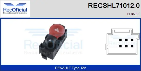 Comprar Botón de emergencia Renault Kangoo  KW0, KW1 a bajo precio