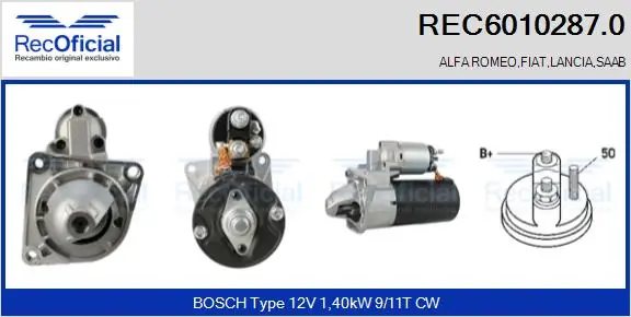 Motor de arranque para Opel Zafira P12