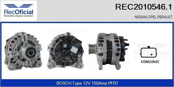 Alternador para Renault Scenic R9