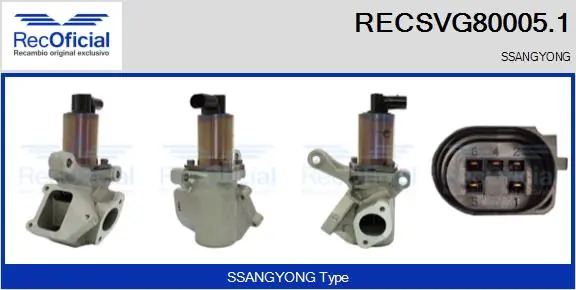 Válvula EGR para SsangYong Actyon CJ