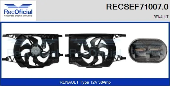 Comprar Ventilador eléctrico de refrigeración completo (motor y hélice) Renault Laguna II BG0, BG1 a bajo precio