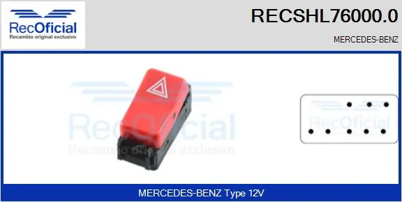 Comprar Botón de emergencia Mercedes E  C124 a bajo precio