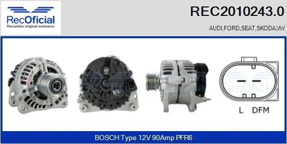 Alternador del motor Audi A6  desde 106,00 €