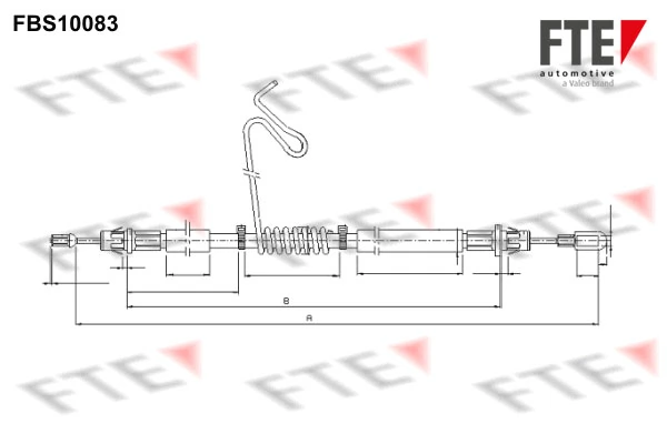 Cable de freno de mano trasero izquierdo para Ford Transit V347/8