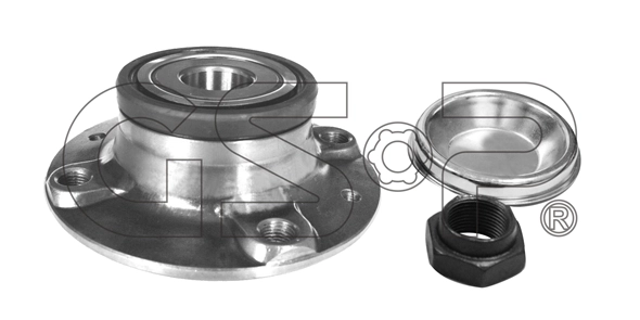  Cubo de rueda trasero Peugeot 206 