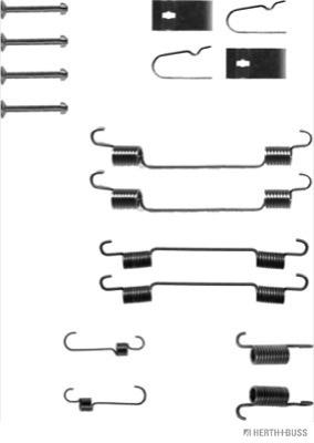 Juego de montaje, zapatas de freno traseras para Suzuki Alto II (EC)