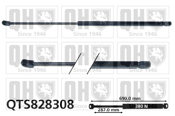 Muelle neumático de capó de motor para Volkswagen Passat  (357)