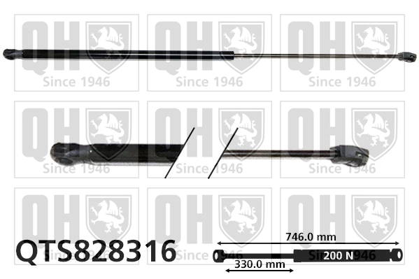 Muelle de capó  para Audi A3  8VS, 8VM