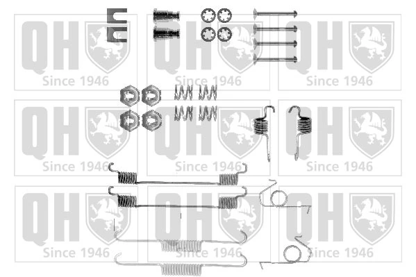 Kit de montaje de zapatas de freno traseras para Ford Fiesta FBD