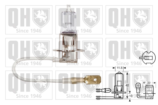 Lámpara halógena 1628494M1 Massey Ferguson