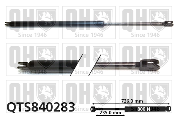 Muelle neumatico maletero para Toyota Hiace III (H10)