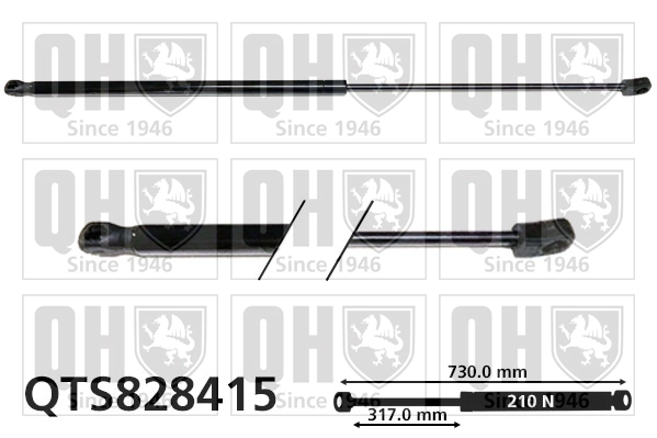 Amortiguador de capó para Volvo V40 525, 526