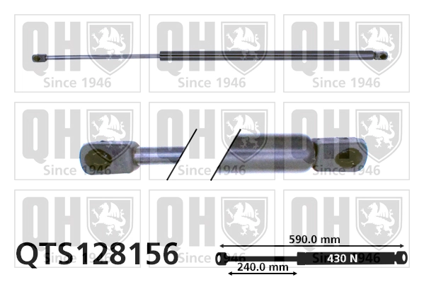 Muelle neumatico maletero para Fiat Uno  (146A)