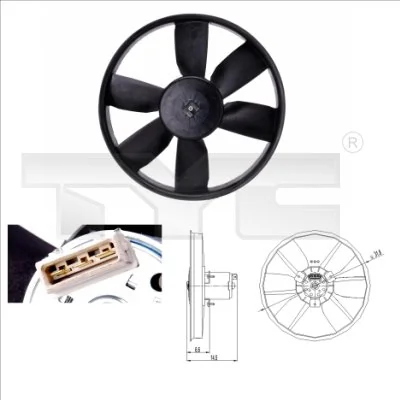 Ventilador del motor para Volkswagen Vento 1H2