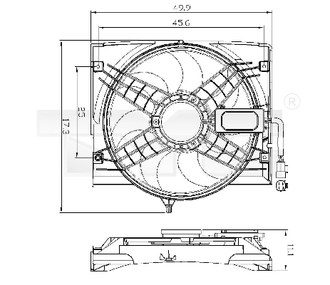 Ventilador de radiador 30959136 AND