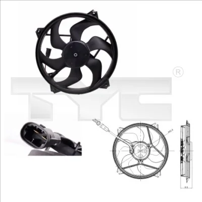 Comprar Ventilador eléctrico de refrigeración completo (motor y hélice) Citroen C5  DC a bajo precio