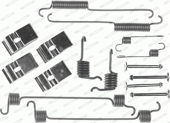 Juego de montaje, zapatas de freno traseras Ford Escort  (1990-1994)