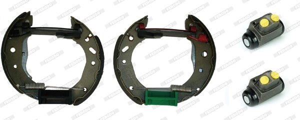 Precio del repuesto Kit de zapatas de frenos de tambor, con cilindros, completo Escort  familiar