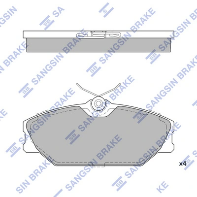 Pastillas delanteras para Renault Laguna I B56, 556