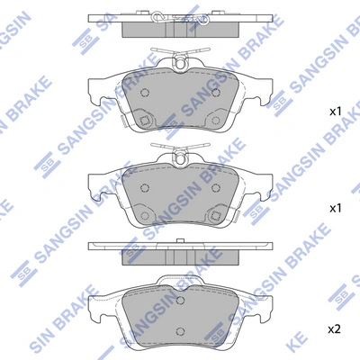 Pastillas traseras de freno Mitsubishi C2Y32648ZA precio, desde 19,81 EUR