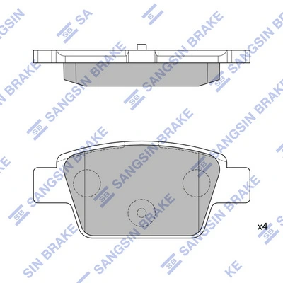 Pastillas de freno traseras 1623064980 Peugeot/Citroen